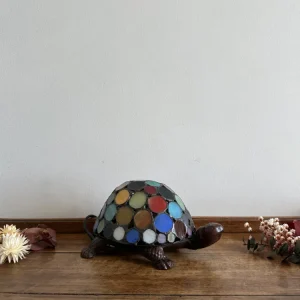 Projecteur solaire Lampe de table tortue multicolore style Tiffany
