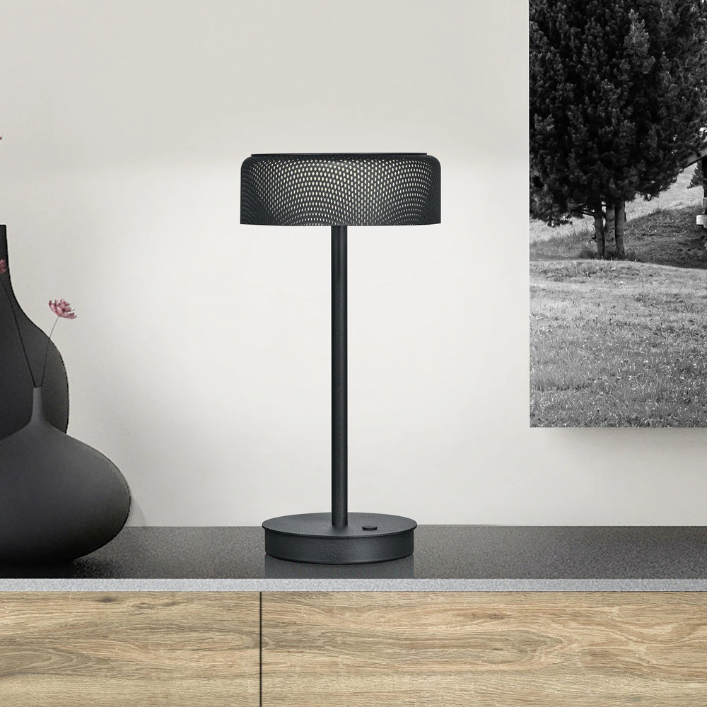 BANKAMP Filet lampe à poser LED variateur, noire