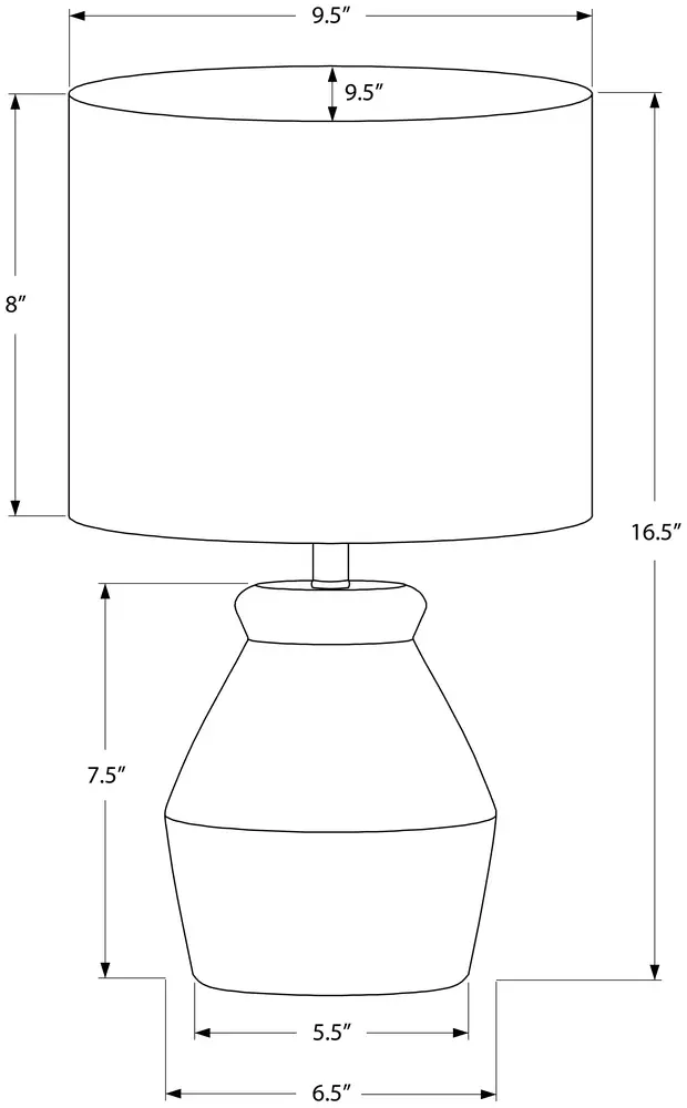 éClairage - Lampe De Table 17" H CéRamique CrèMe / Abat-Jour Ivoire en papier artisanal