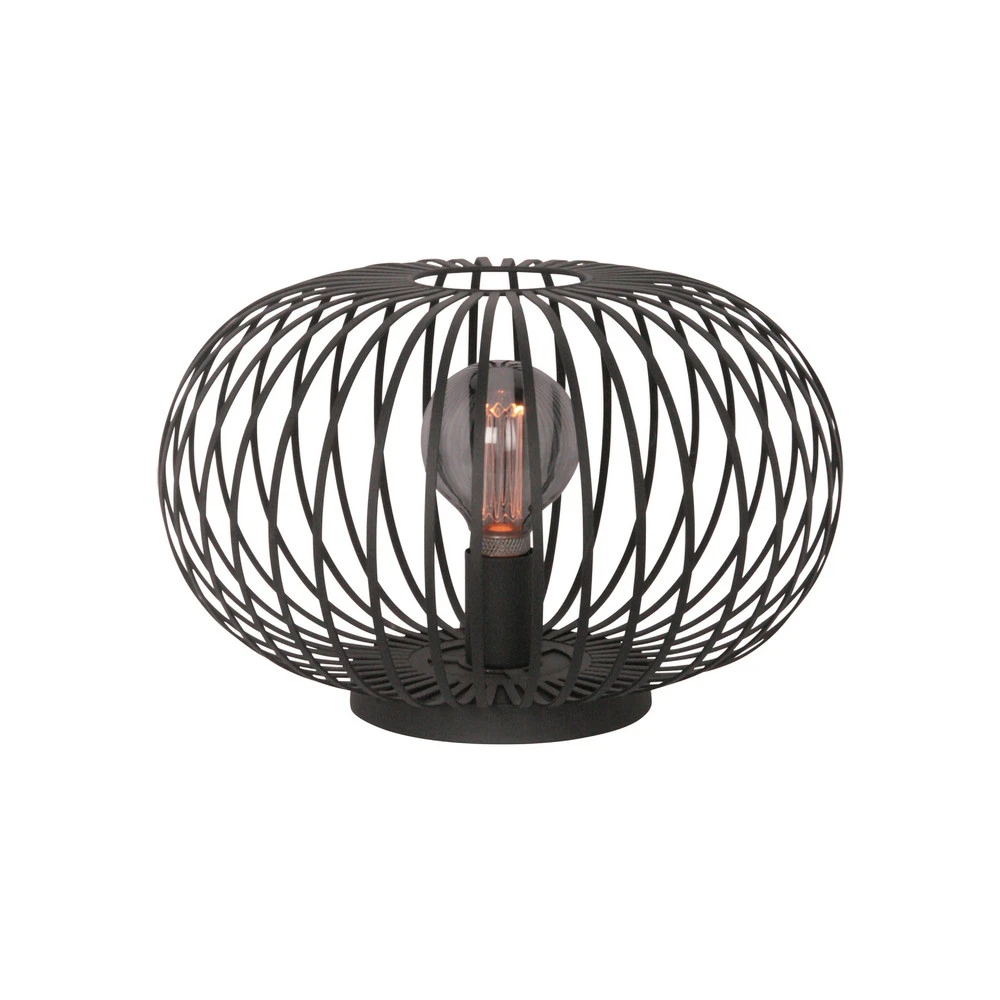 Haute Qualité Lampe de table Aglio, Ø 40 cm, noir, métal