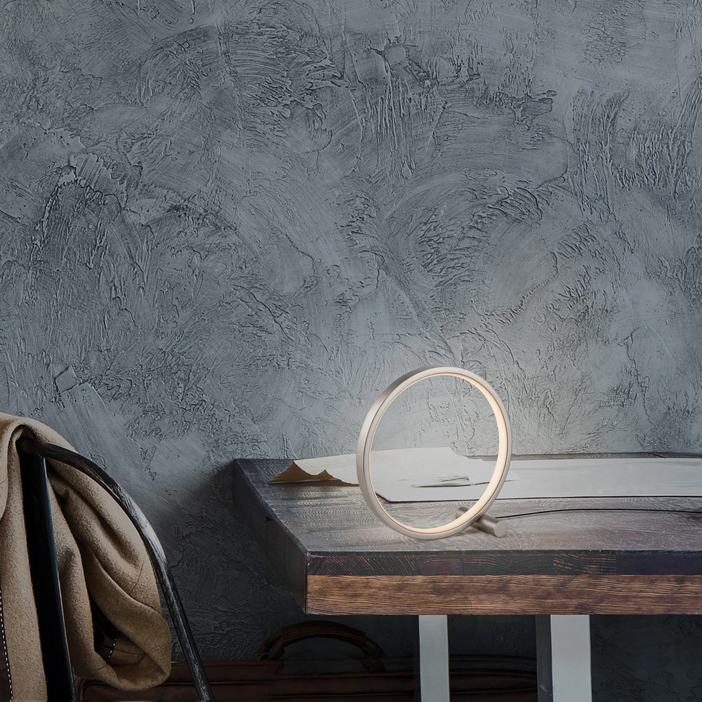 JUST LIGHT. Lampe de table LED Compact Ritus, Ø 25 cm, fer avec ampoule LED incluse
