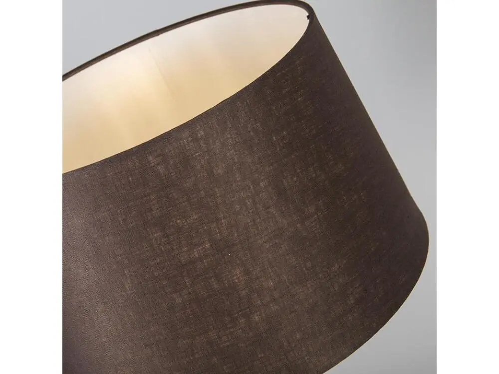 Lampe à poser Lampe de table or / laiton avec abat-jour marron 35 cm réglable - Parte