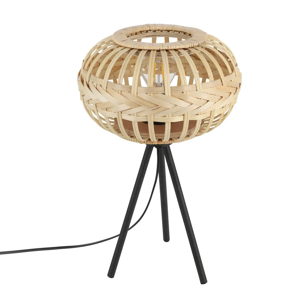 Lampe à poser Lampe de table naturel bois AMSFIELD 1 E27 1X40W