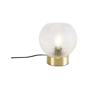Lampe de table Art Déco en laiton - Sphère avec douille E27