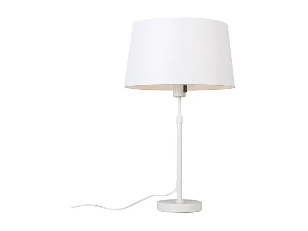 Lampe de table blanc avec abat-jour blanc 35 cm réglable - Parte | Dimmable | Haute luminosité