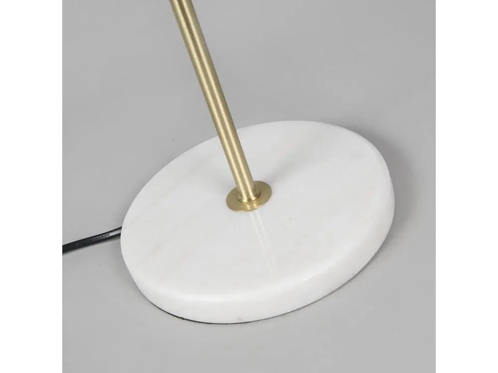 Lampe de table en laiton avec abat-jour bleu 35 cm - Kaso - Certifié CE