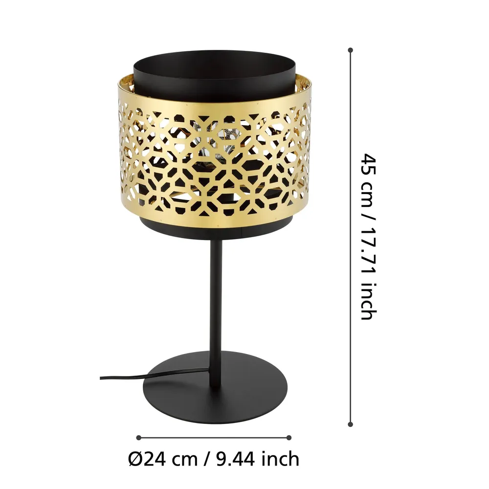 Lampe de table métal doré SANDBACH E27 1X40W