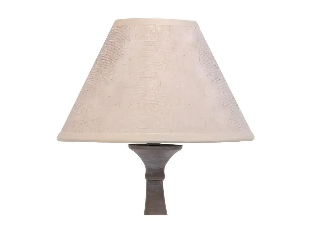 Lampe de table en métal gris 20x20x34h avec câble textile
