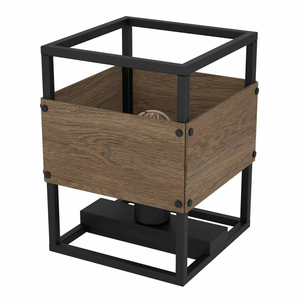 Lampe de table métal noir EVESHAM E27 1X40W pour salon et chambre
