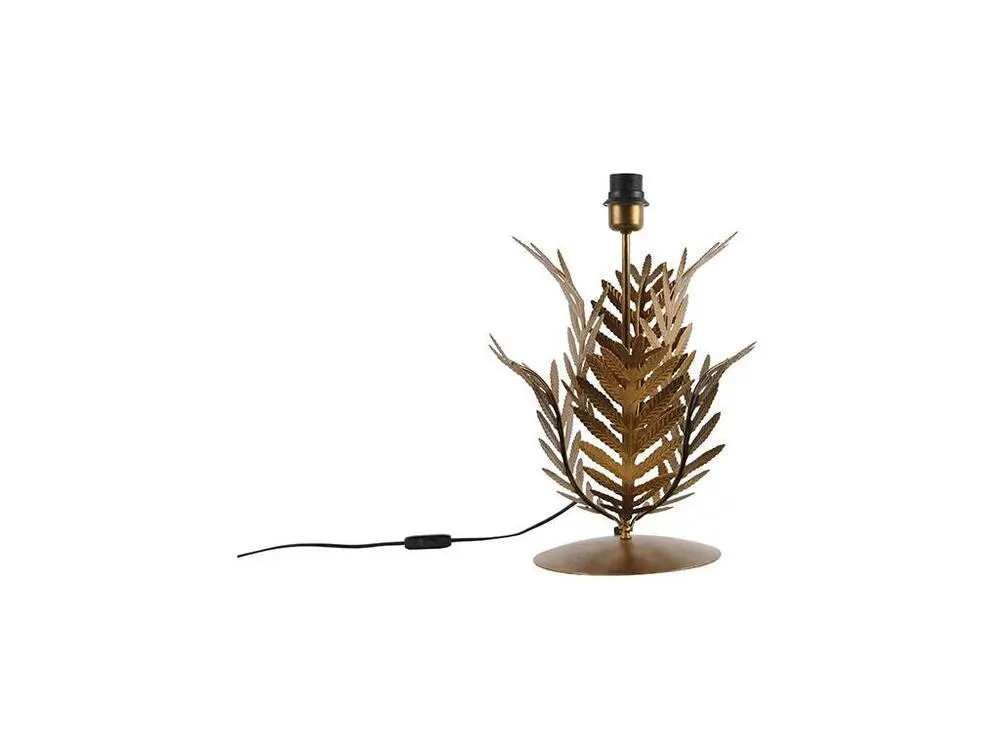 Lampe de table vieux style en or sans abat-jour - Botanica en lin naturel
