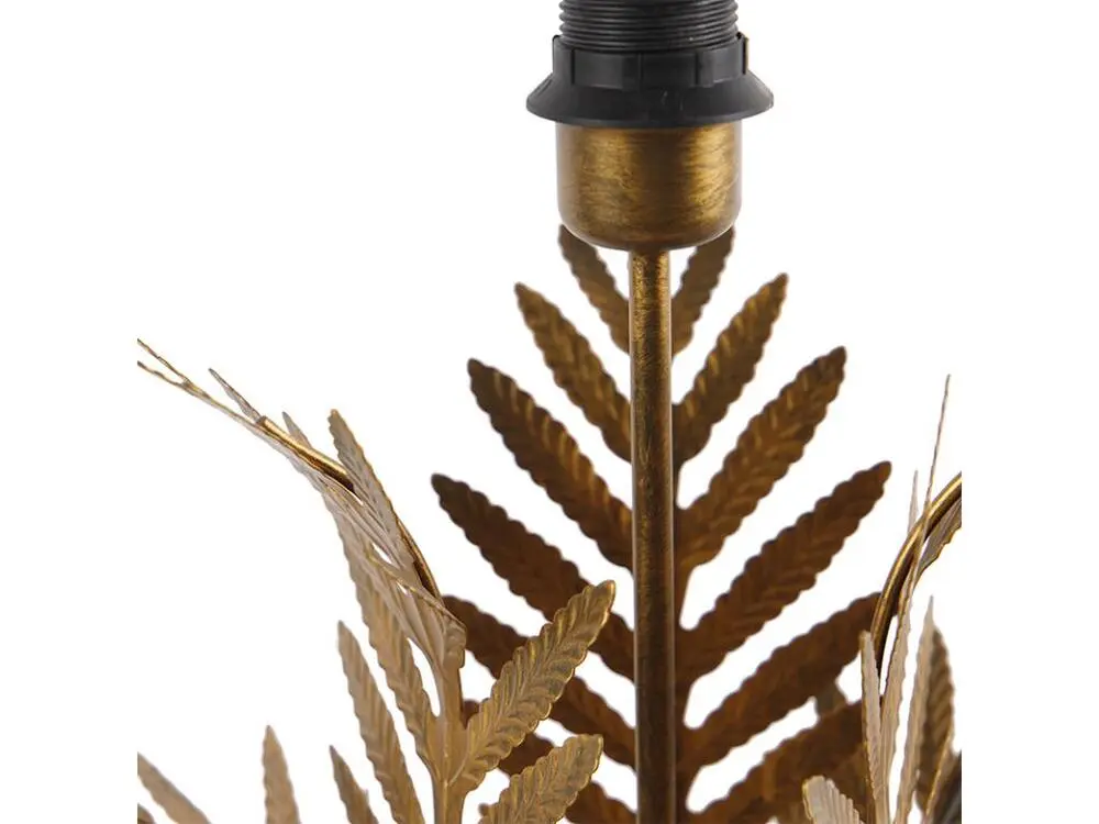 Lampe de table vieux style en or sans abat-jour - Botanica en lin naturel