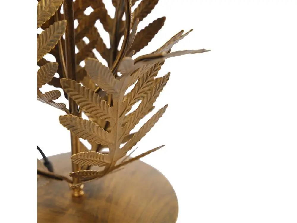 Lampe de table vieux style en or sans abat-jour - Botanica en lin naturel