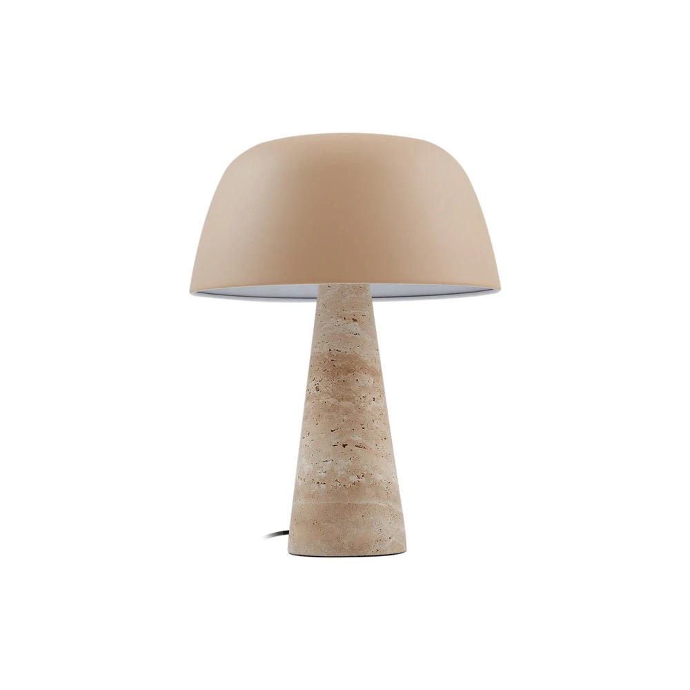 Lindby lampe à poser Magritt, crème, métal, pierre, 41 cm pour salon et chambre