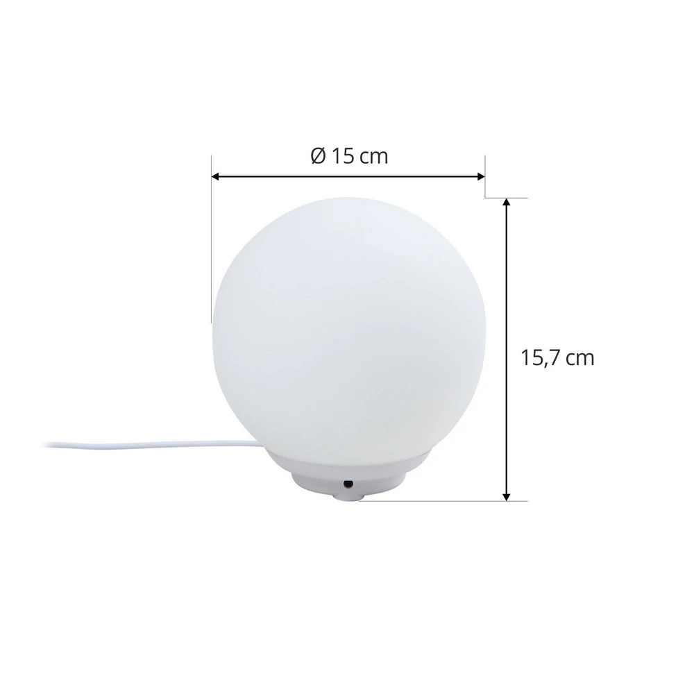 Lindby Évolué lampe de table LED Cosmia, blanc, verre, Tuya