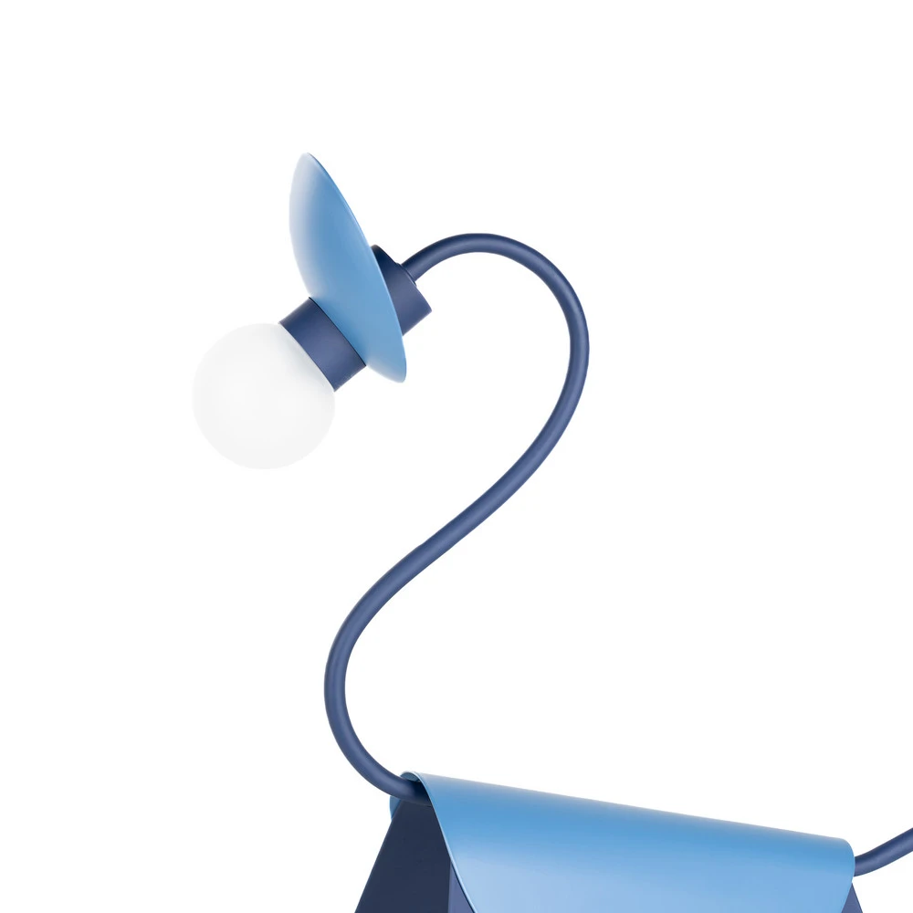 Lucande lampe de table Idalina, Dino, bleu, acier, 44 cm | Dimmable | Haute luminosité
