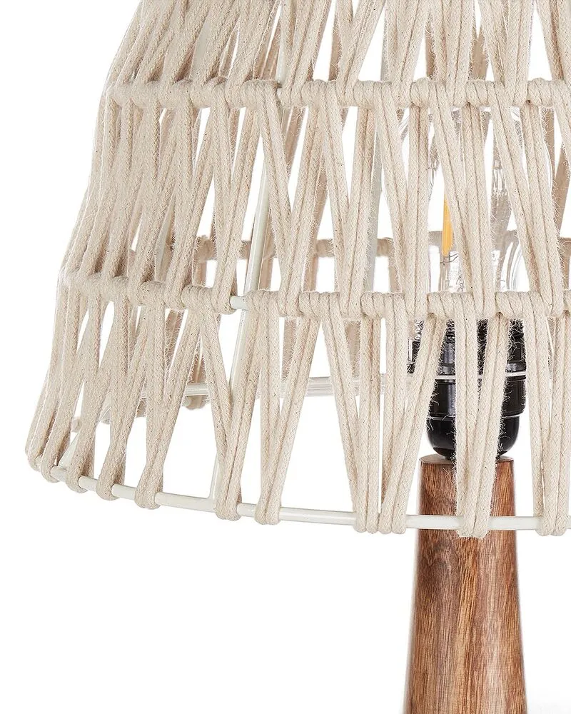 Mango Wood Table Lamp Sable PELLEJAS