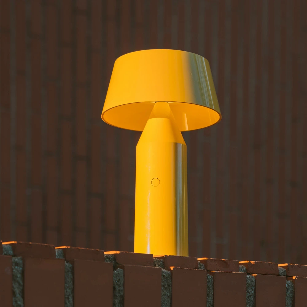 MARSET Bicoca lampe table LED batterie jaune avec douille E27