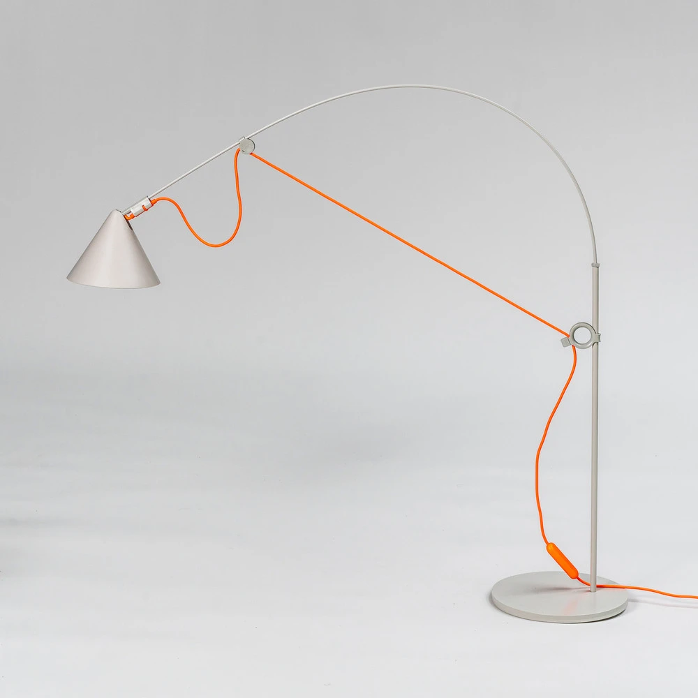 midgard lampe de table LED AYNO S, gris/orange, 2.700 K, 76 cm | Dimmable | Haute luminosité