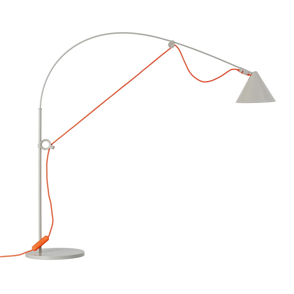 midgard lampe de table LED AYNO S, gris/orange, 2.700 K, 76 cm | Dimmable | Haute luminosité