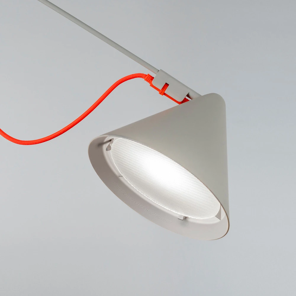 midgard lampe de table LED AYNO S, gris/orange, 2.700 K, 76 cm | Dimmable | Haute luminosité