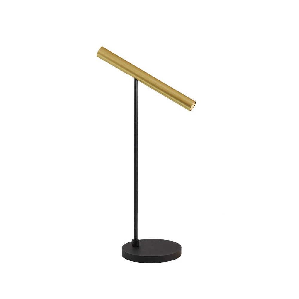 Molto Luce lampe à poser LED Meyjo T, noir/or, aluminium avec ampoule LED incluse