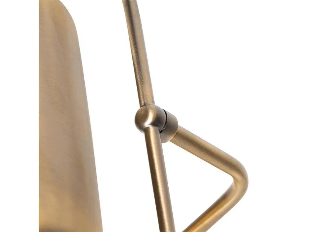 Socle en bois massif Lampe de table/lampe de notaire authentique bronze - Banquier