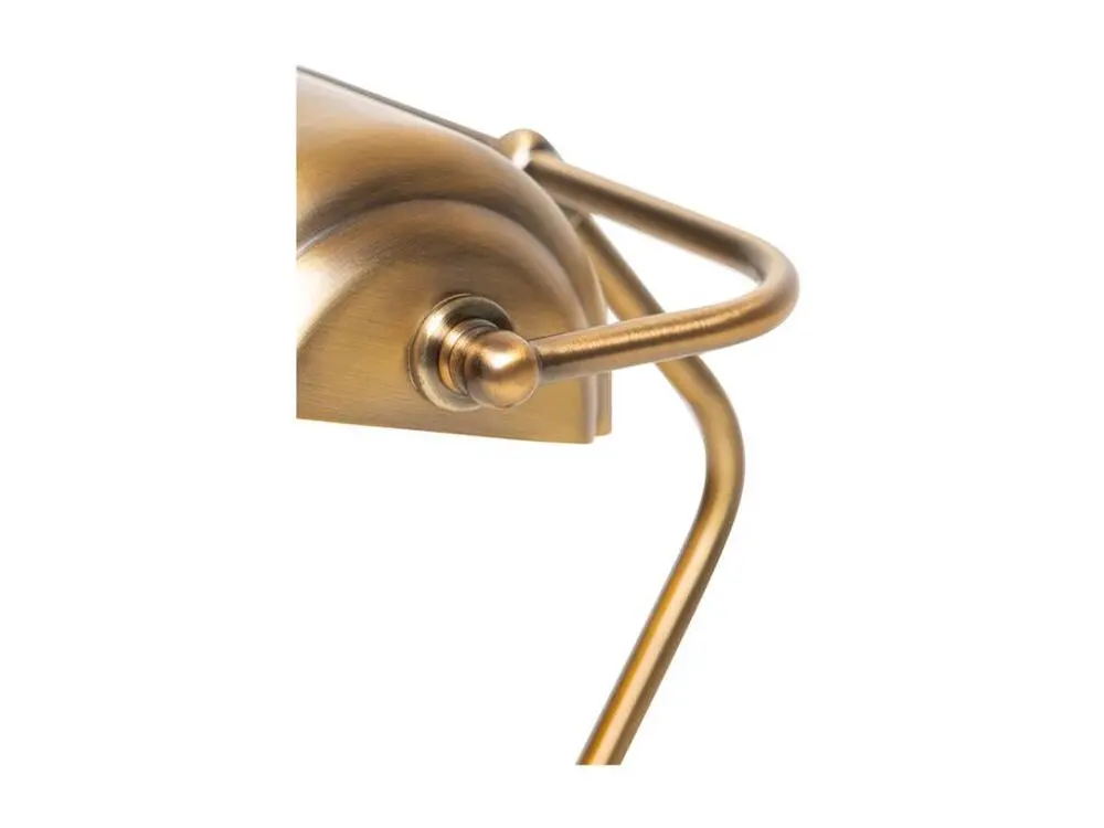 Socle en bois massif Lampe de table/lampe de notaire authentique bronze - Banquier