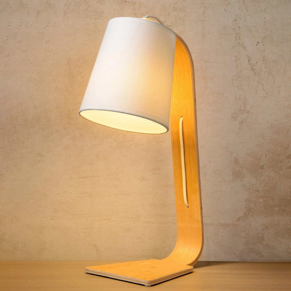 Socle en céramique Lampe à poser Nordic avec abat-jour en tissu