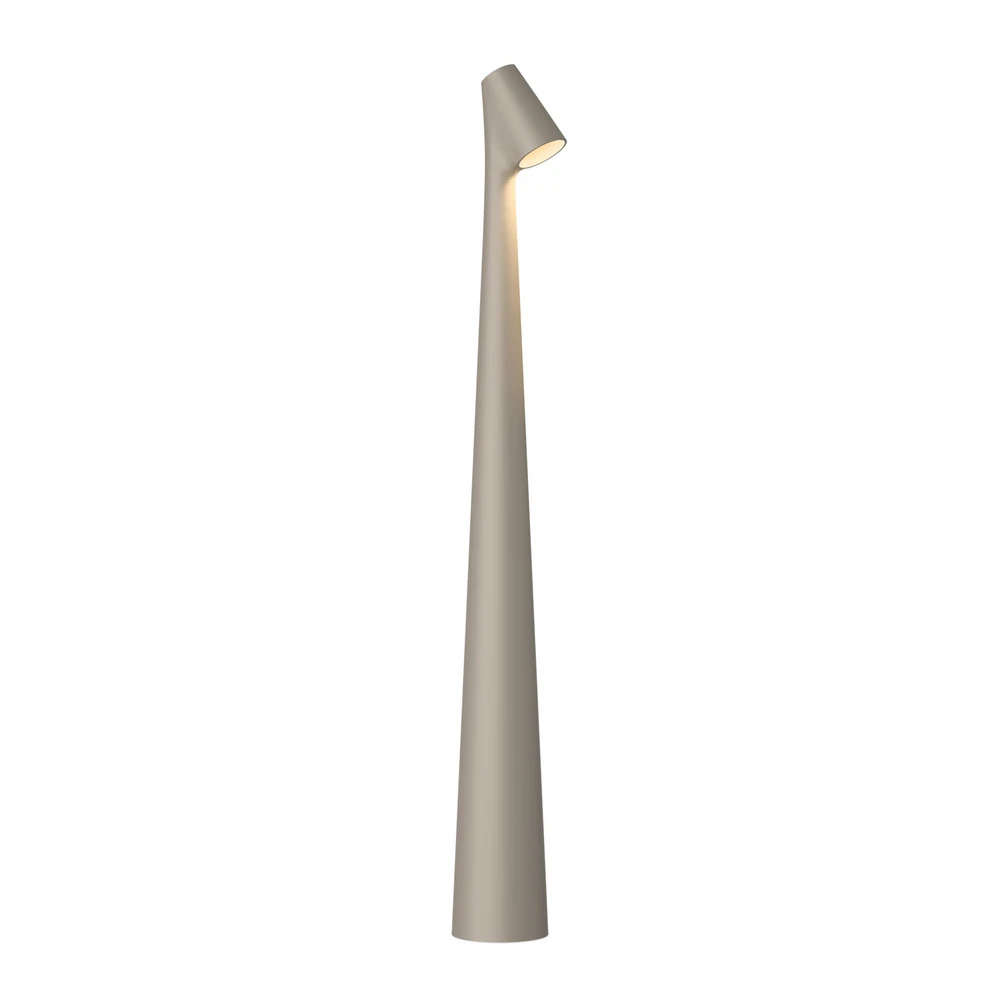 Socle en céramique Vibia Africa LED lampe de table hauteur 45cm crème foncé