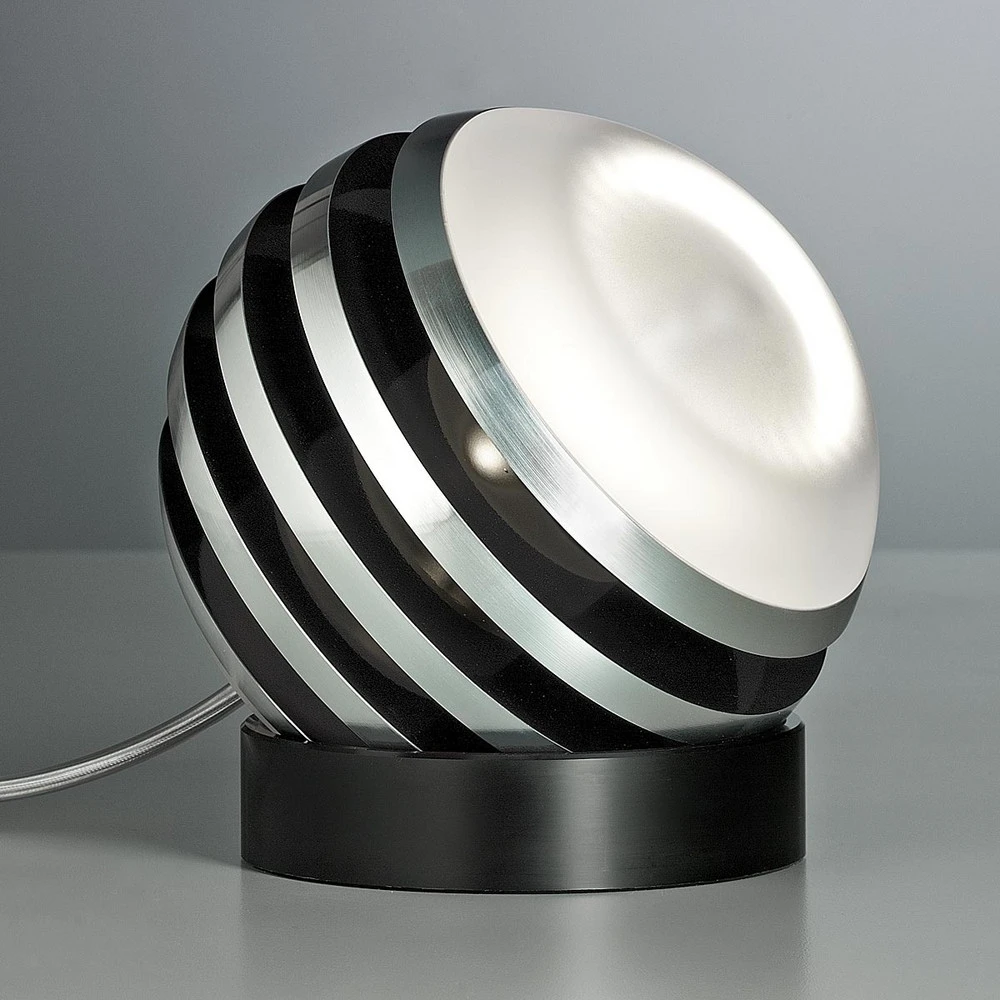 TECNOLUMEN Bulo - Lampe de table LED, noir pour intérieur moderne