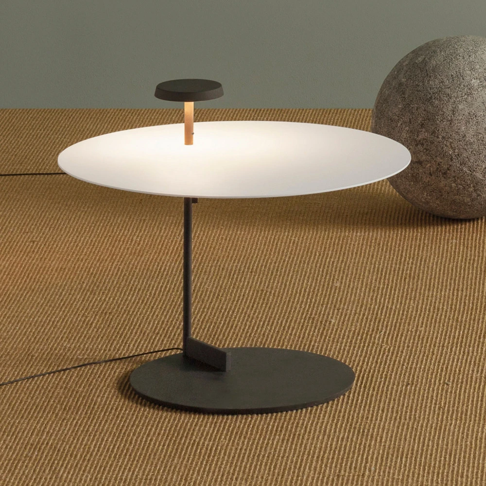 Vibia Flat luminaire sol LED 43 cm blanc, dimmable avec variateur d'intensité