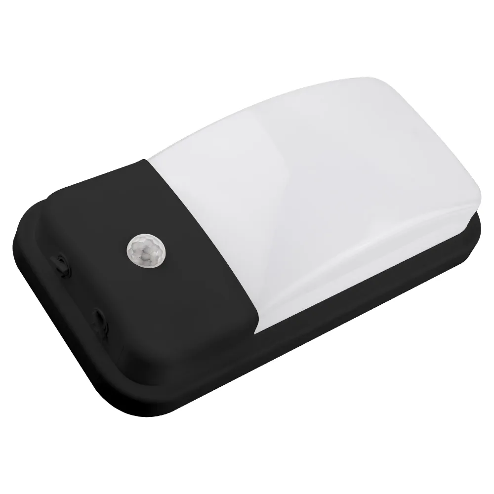 LAMPE LED MATEL IP65 CAPTEUR NOIR 20W HIVERNAL pour entrée et couloir
