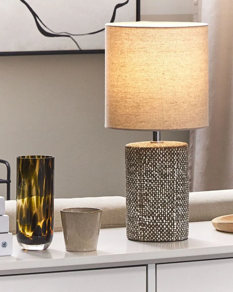 Lampe à poser en céramique marron IDER | Garantie 2 Ans