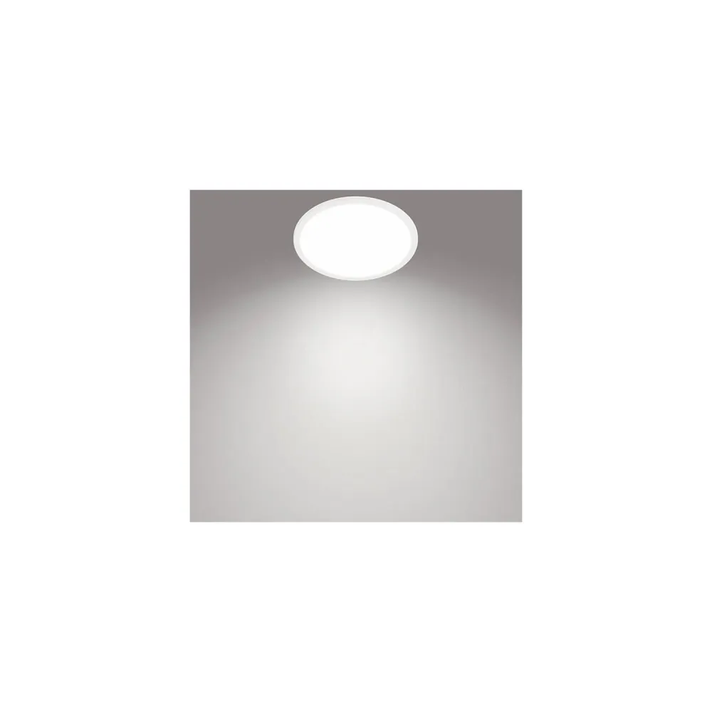 Luminaire de plafond à panneaux Plafonnier blanc Philips LED ultra-fin IP44 15W trois niveaux de variation