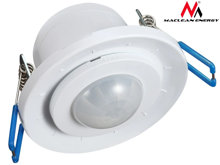 MACLEAN MCE130 Détecteur de mouvement de plafond infrarouge 360º Flush-Mount 6M IP20 | 4000K | lumière neutre