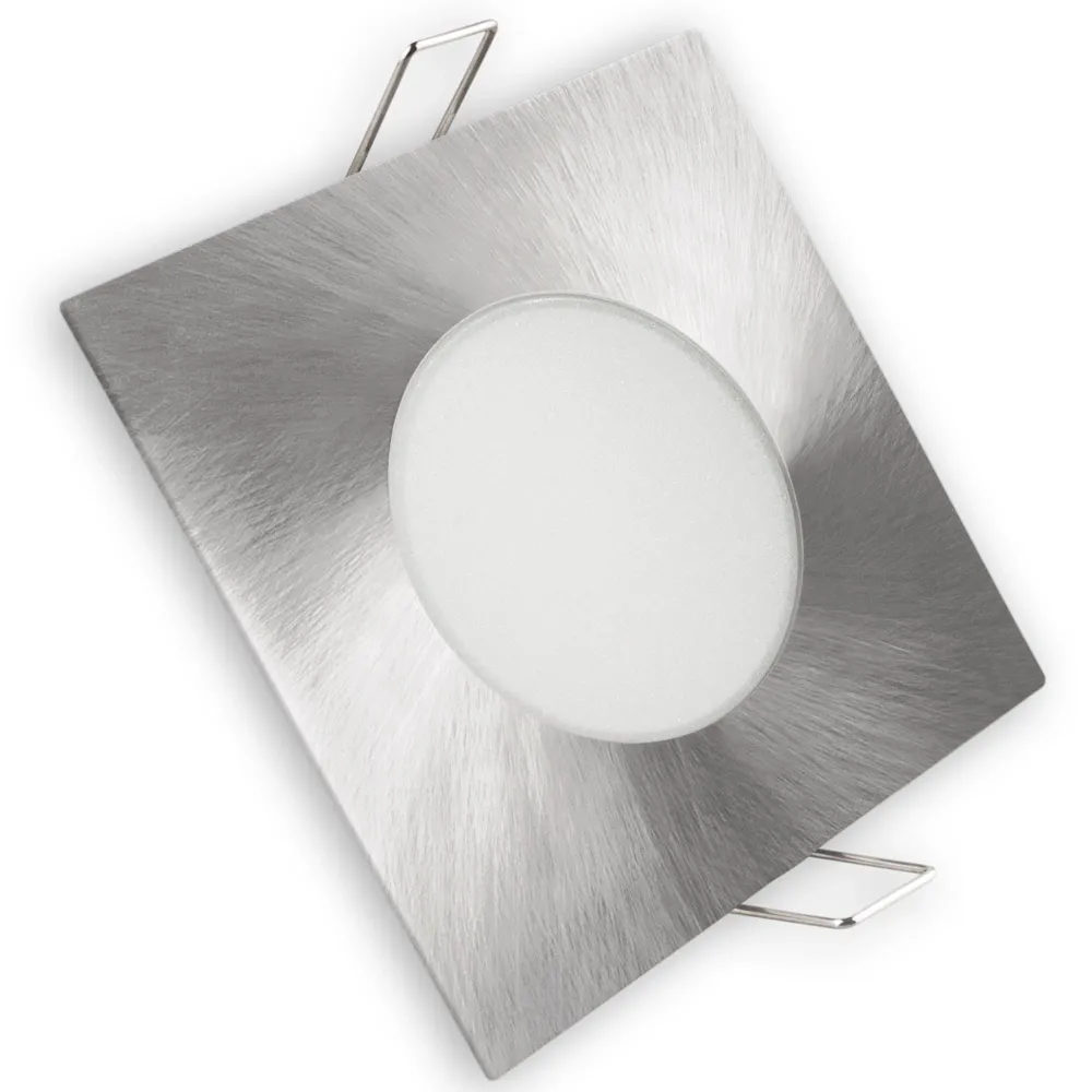 MATEL PLAQUE LED FIXE IP65 CARRE NICKEL 8W FRAIS