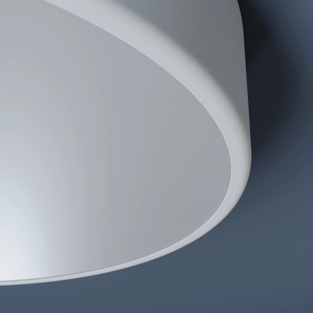 Plafonnier Cleo, Ø 40 cm, IP20, blanc, métal, E27 à fixation clip