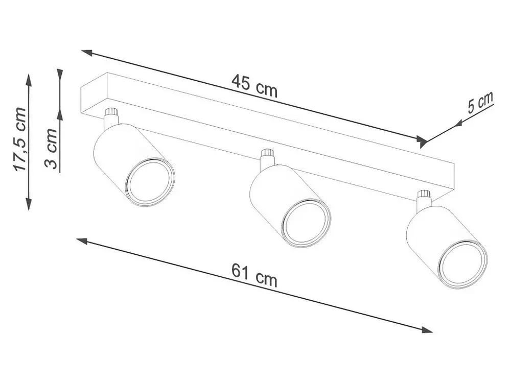Plafonnier Design Moderne Plafonnier actuel en acier / bois - 3 sources lumineuses - L.33 x H.17 cm - bois blanc