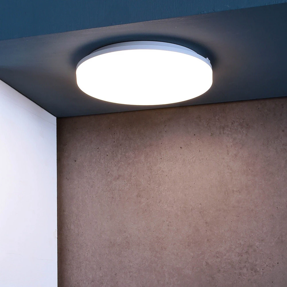 Plafonnier LED Altais, IP54, Ø 22 cm avec diffuseur opale