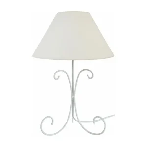 Plaque de plafond LED CURL - Lampe de chevet colonne métal blanc d’Ivoire