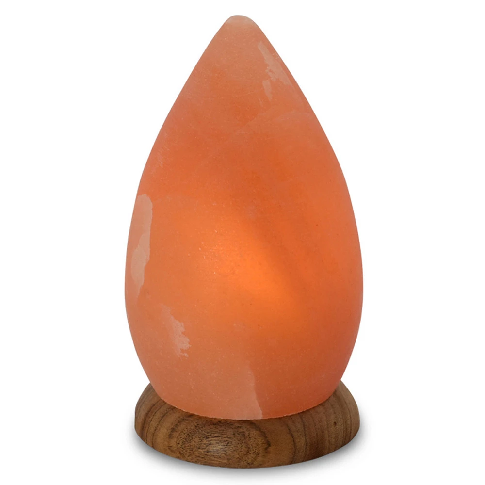 Applique design Lampe de sel gouttes avec socle, ambre