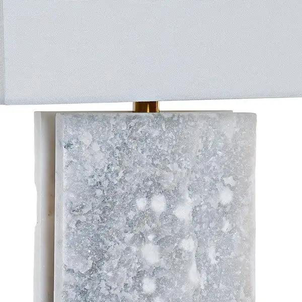 Desk Lamp DKD Home Decor Acier Cloth Marble (38 x 23 x 69 cm)