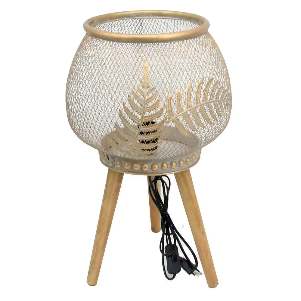 Desk lamp DKD Home Decor Golden Métallique Wood (33 x 33 x 51 cm)