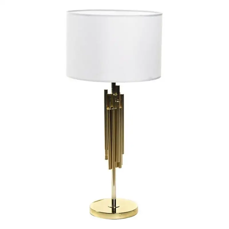 Desk Lamp DKD Home Decor Tissu synthétique Metal (38 x 38 x 82 cm)