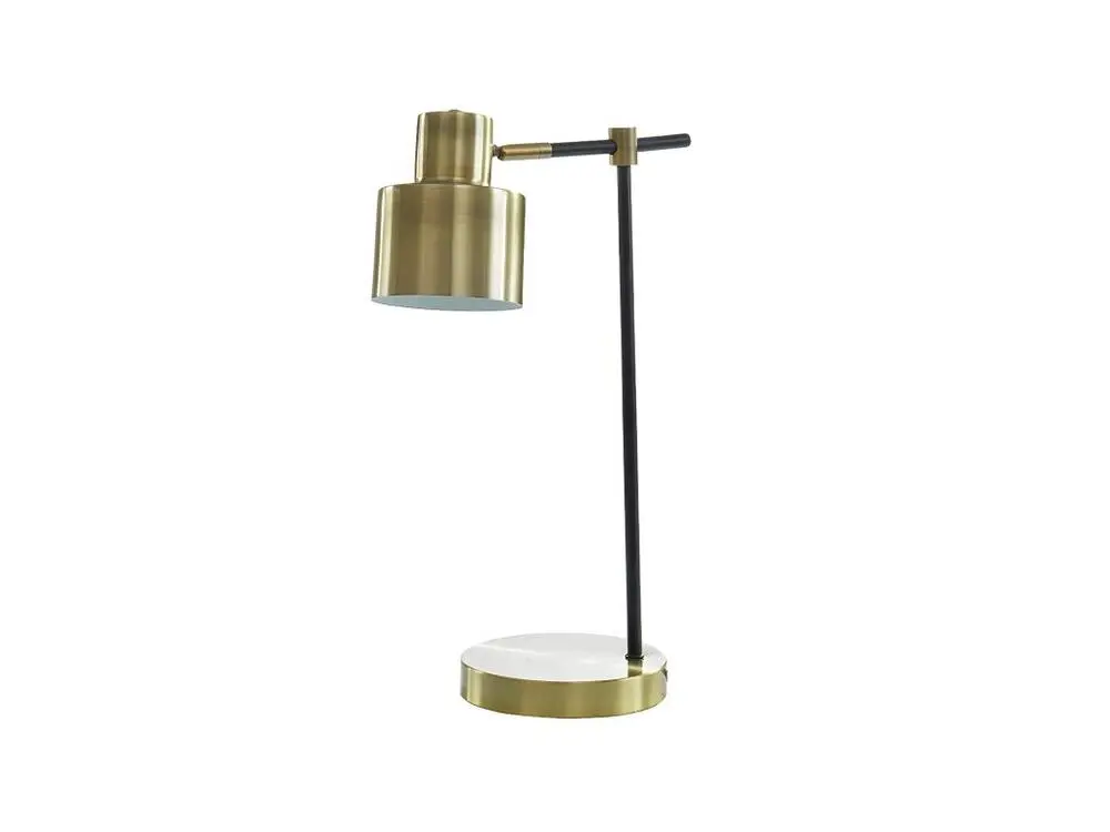 Lampe à sel Lampe à poser style d'époque en laiton - H. 45 cm - Doré - ANTICAIRE