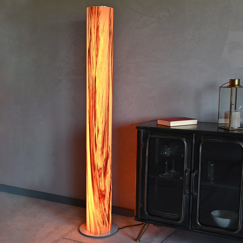 LeuchtNatur Lucerna lampadaire noyer/acier inox pour fêtes et événements