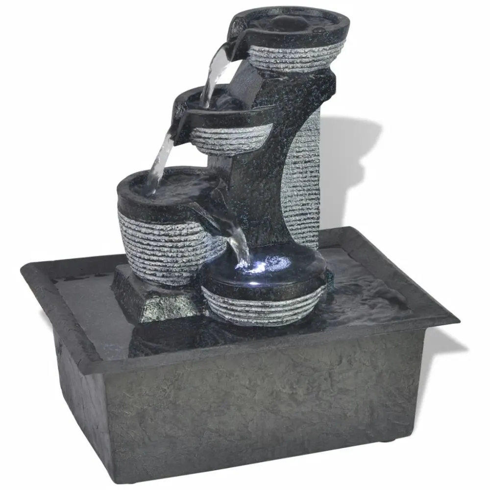 Fontaine d'intérieur avec lampe LED Polyrésine DEC020759 pour randonnée nocturne