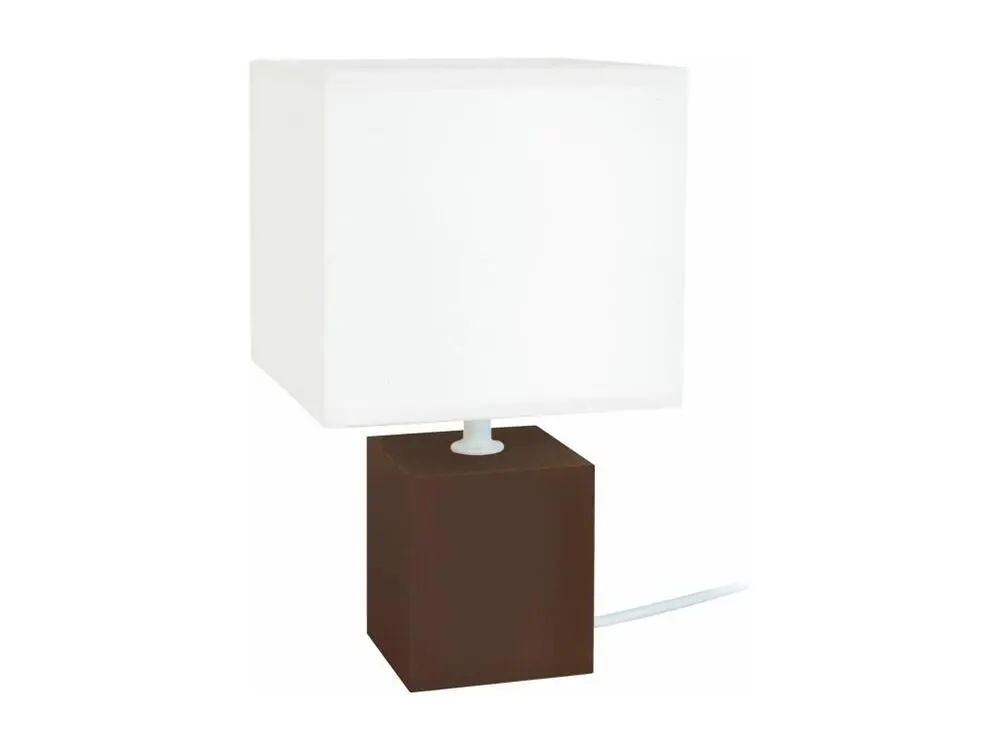 Lampe frontale LED Lampe de chevet carré bois wangué 30 cm.