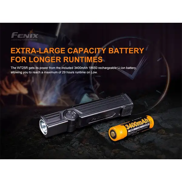 Lampe de poche LED multifonctionnelle WT25R, 1 000 lumens, batterie | Batterie Rechargeable