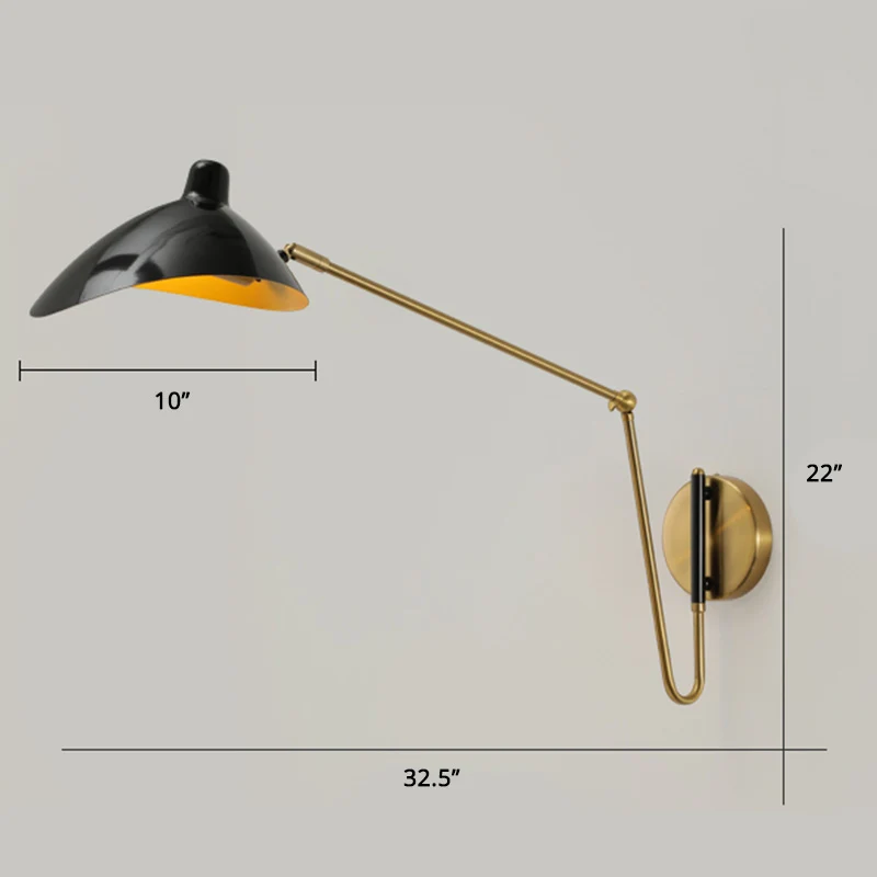 Lampe de signalisation Lampe de lecture postmoderne en forme de bec de canard, éclairage en métal pour une chambre à couch...